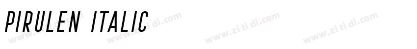 Pirulen Italic字体转换
